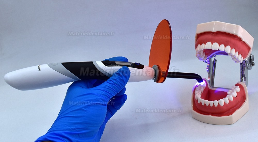 Lampe photopolymeriser dentaire Woodpecker B-Cure avec 2 batteries et chargeur